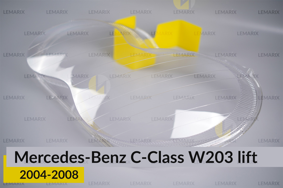 Скло фари Mercedes-Benz C-Class W203 (2004-2008) рест ліве