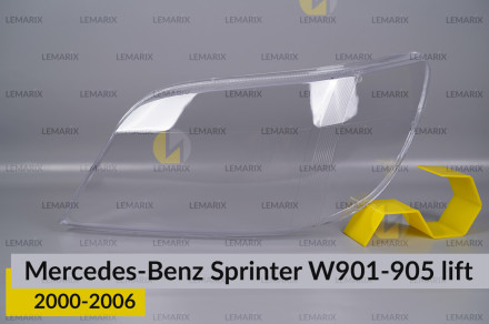 Скло фари Mercedes-Benz Sprinter W901 W902 W903 W904 W905 (2000-2006) рест ліве