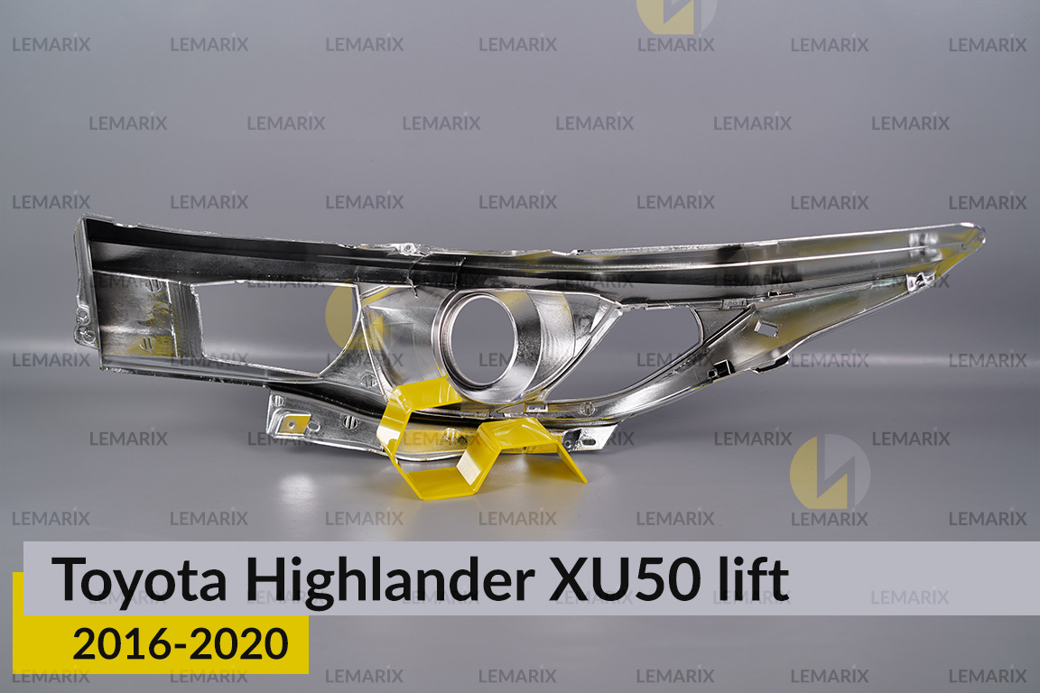 Хромована декоративна маска Toyota Highlander XU50 (2016-2020) рест права