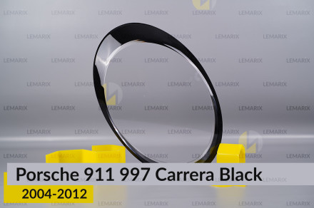 Скло фари Porsche 911 997 Carrera Black (2004-2012) праве