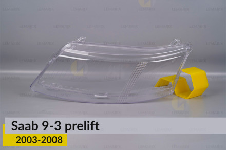 Скло фари Saab 9-3 (2003-2008) дорест ліве