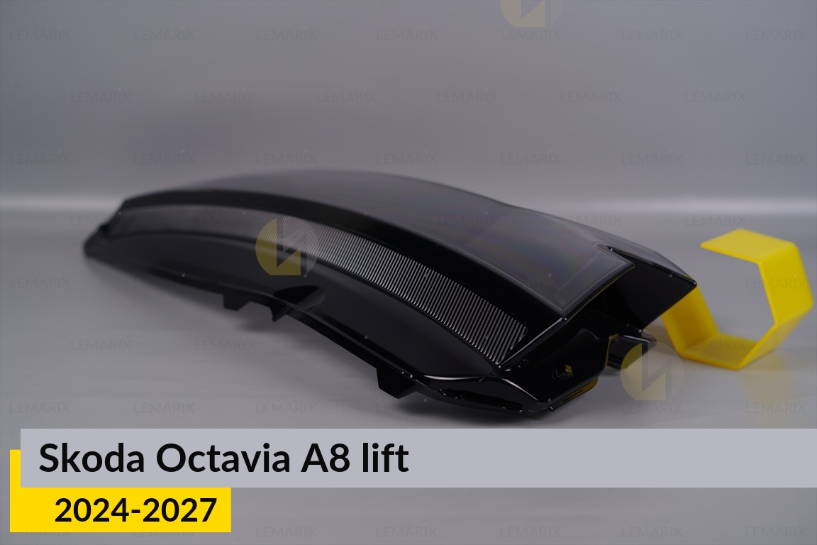Стекло фары Skoda Octavia A8 (2024-2027) рест левое