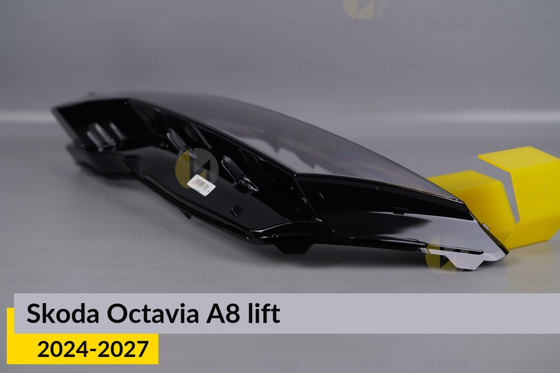 Стекло фары Skoda Octavia A8 (2024-2027) рест левое