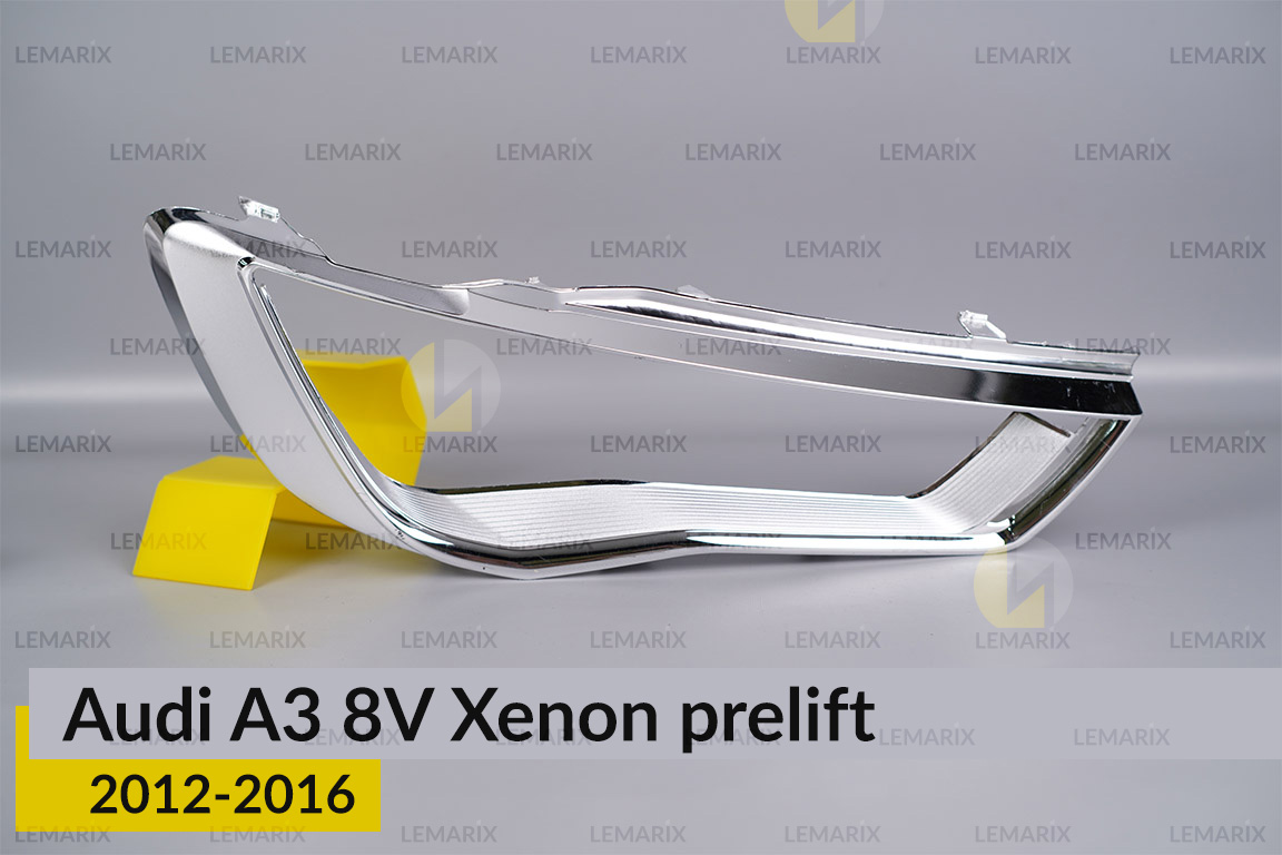 Хромированная декоративная маска Audi A3 8V Xenon (2012-2016) дорест правая