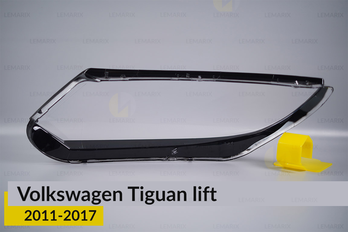 Скло фари VW Volkswagen Tiguan (2011-2017) полоски рест праве