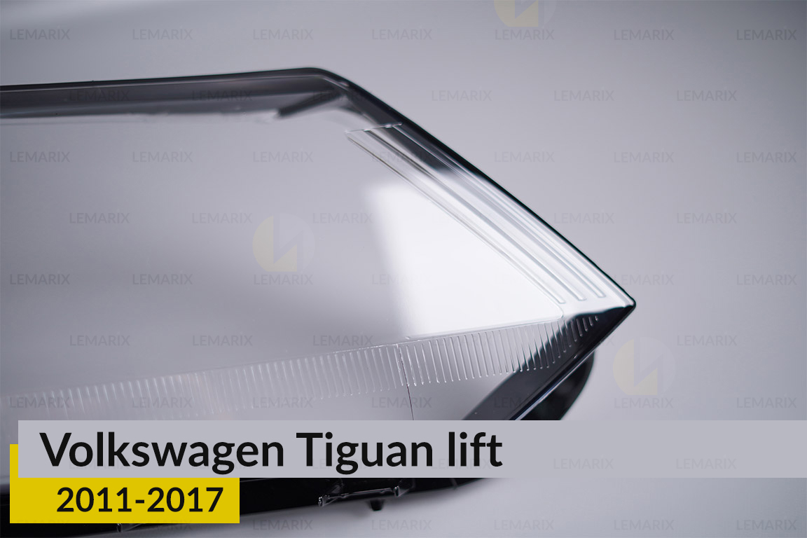 Скло фари VW Volkswagen Tiguan (2011-2017) полоски рест праве