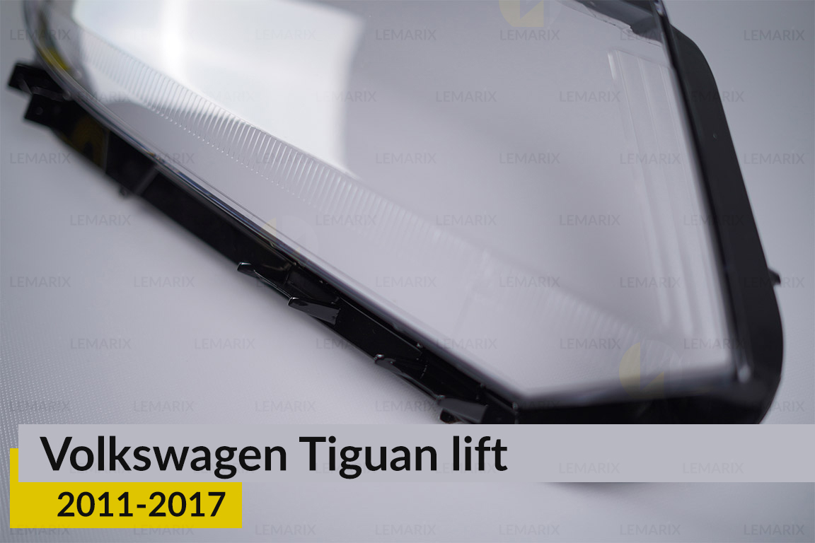 Скло фари VW Volkswagen Tiguan (2011-2017) полоски рест праве