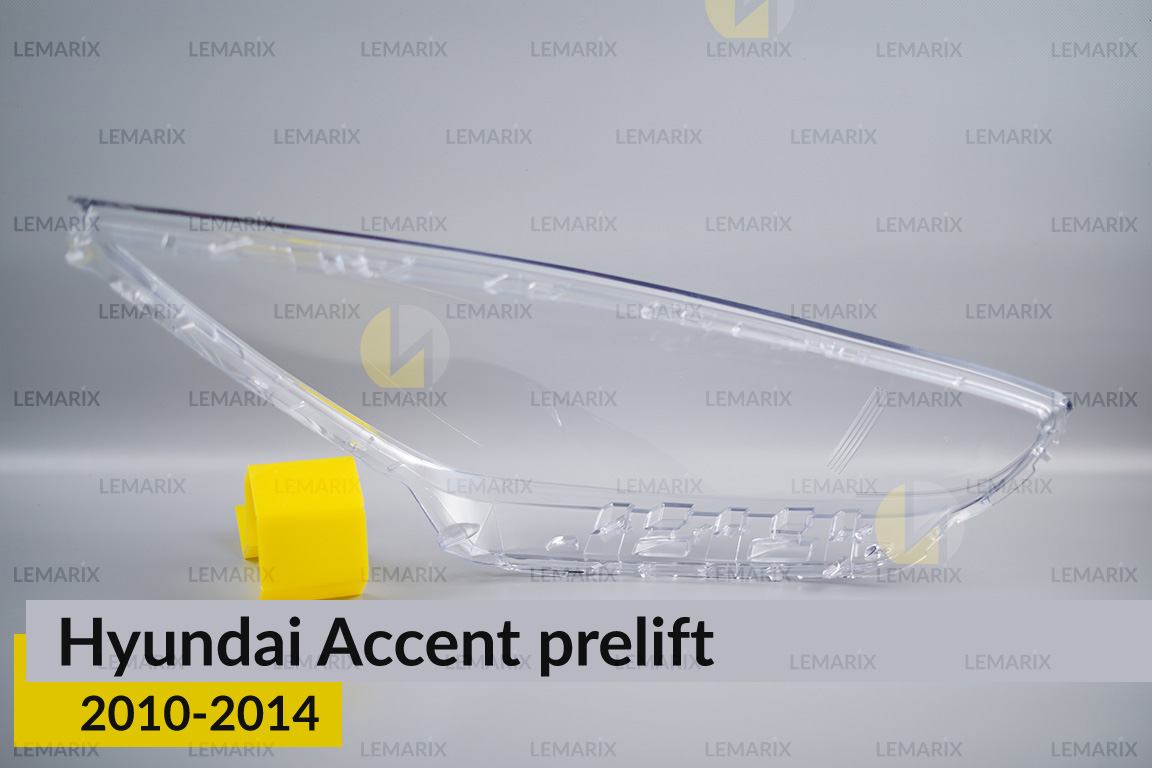 Скло фари Hyundai Accent (2010-2014) дорест ліве