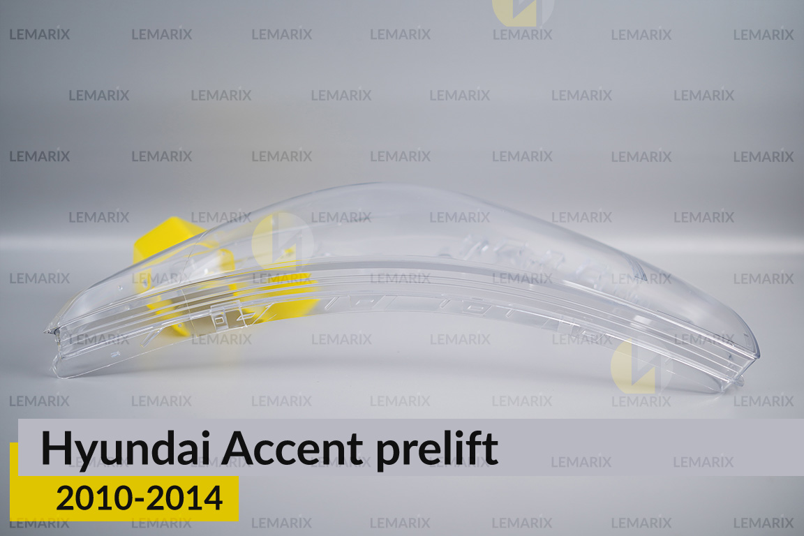 Скло фари Hyundai Accent (2010-2014) дорест ліве