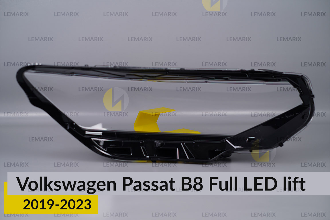 Скло фари VW Volkswagen Passat B8 Full LED (2019-2023) рест ліве
