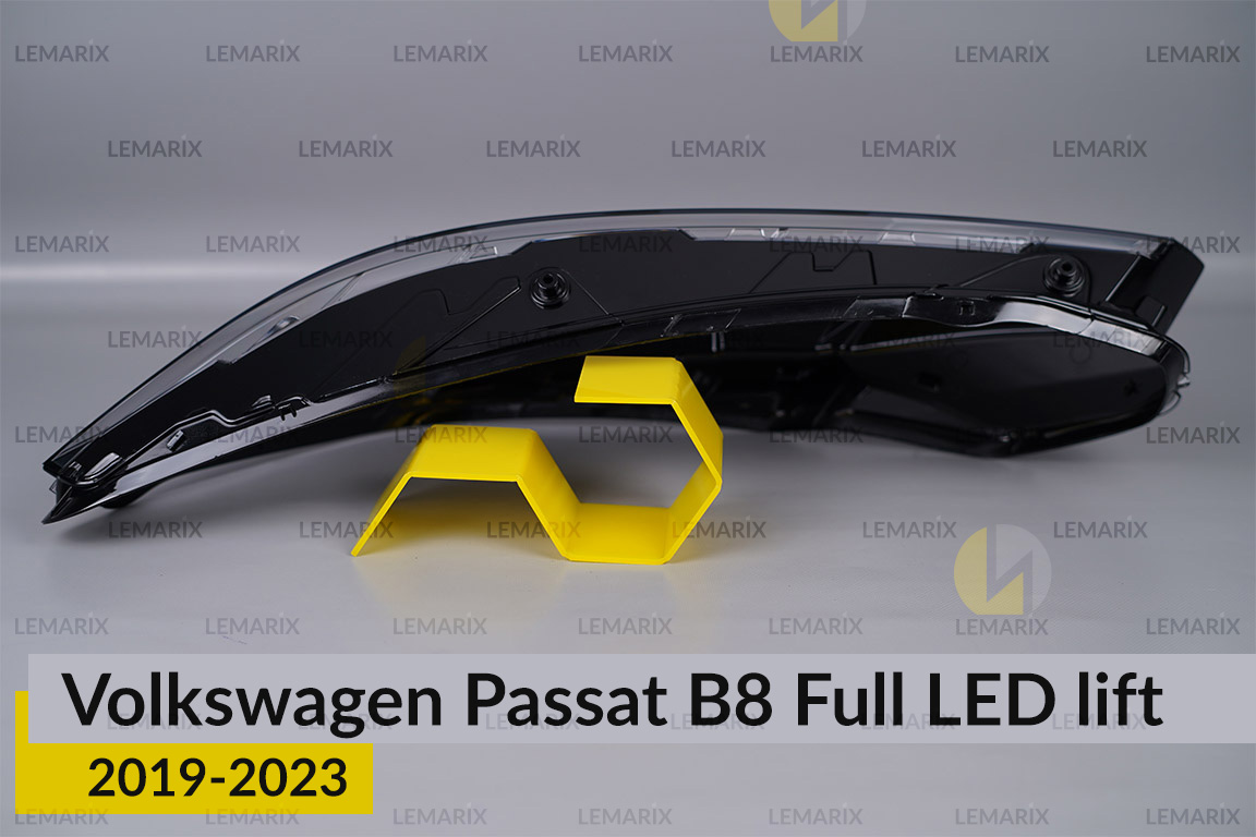 Скло фари VW Volkswagen Passat B8 Full LED (2019-2023) рест ліве