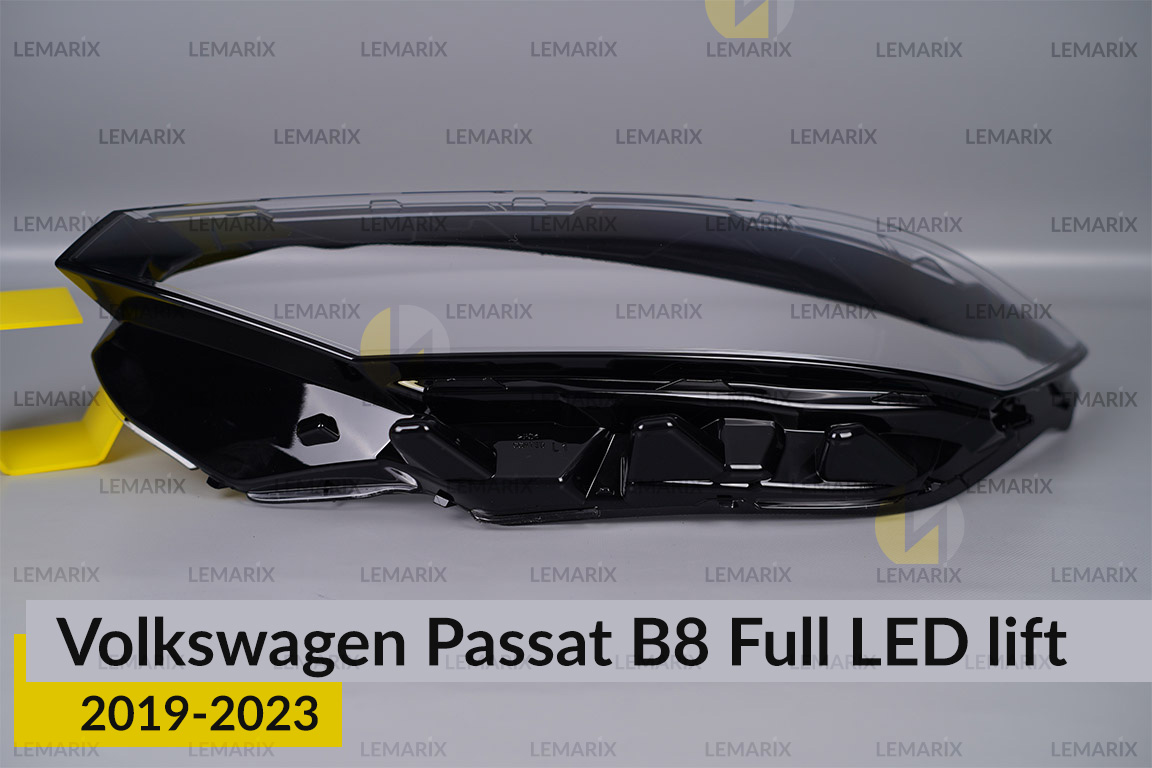 Скло фари VW Volkswagen Passat B8 Full LED (2019-2023) рест ліве
