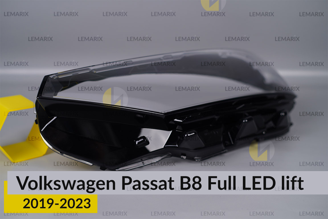Скло фари VW Volkswagen Passat B8 Full LED (2019-2023) рест ліве