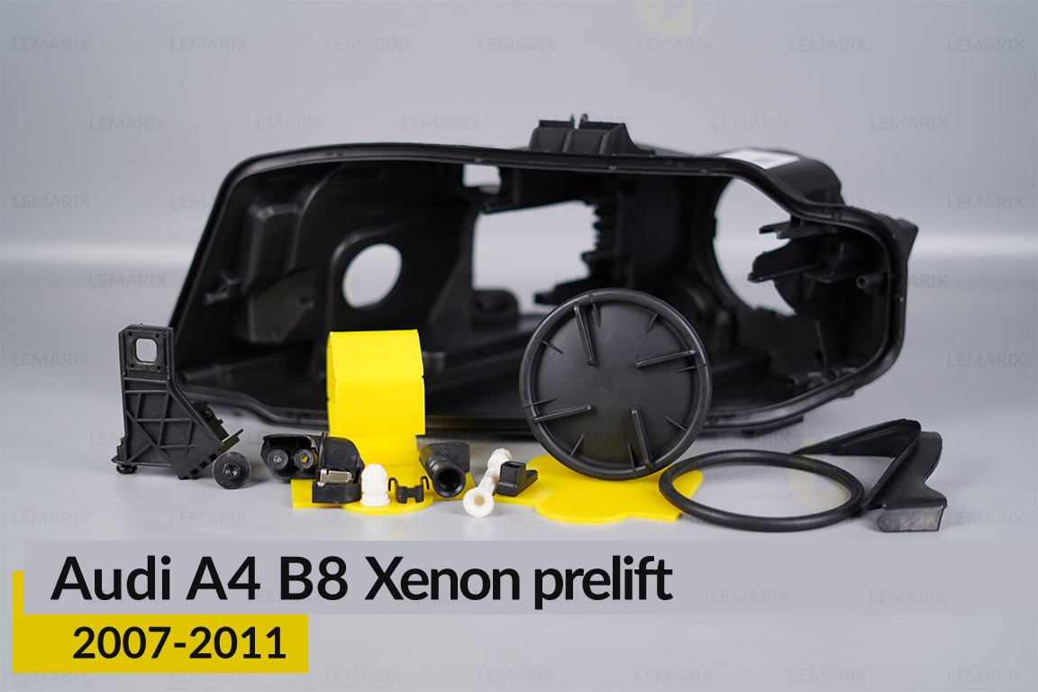 Сервисный комплект корпуса фар Audi A4 B8 Xenon (2007-2011) дорест левый