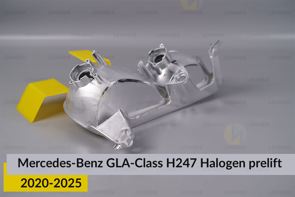 Хромована декоративна маска лінзи Mercedes-Benz GLA-Class H247 Halogen (2020-2025) дорест ліва