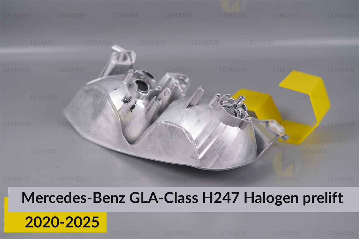 Хромована декоративна маска лінзи Mercedes-Benz GLA-Class H247 Halogen (2020-2025) дорест ліва