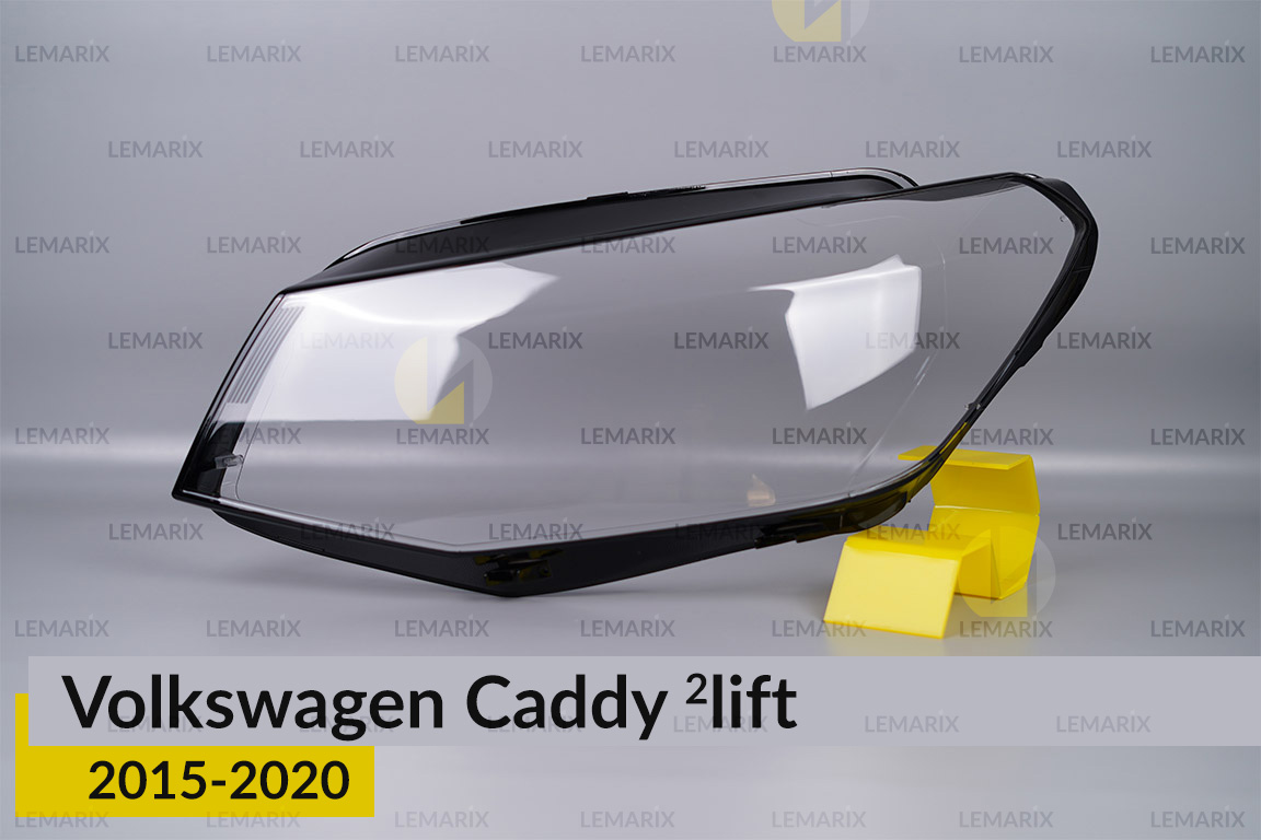 Скло фари VW Volkswagen Caddy (2015-2020) 2 рест ліве