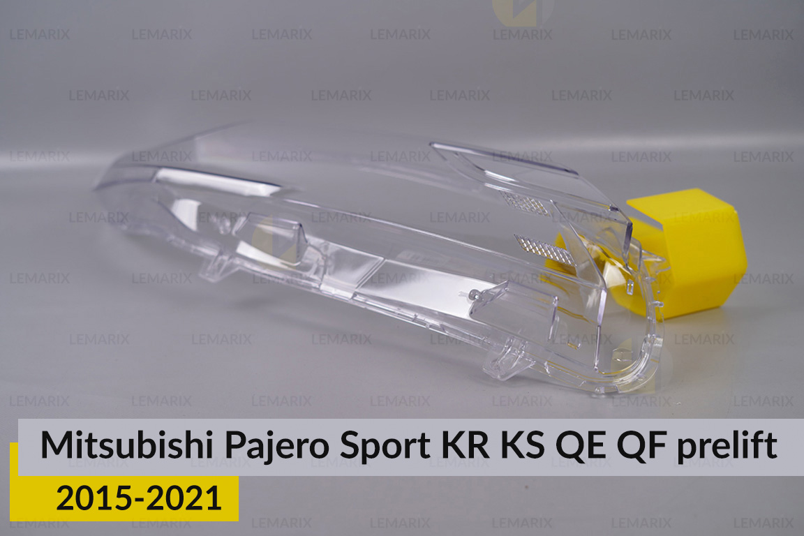 Скло фари Mitsubishi Pajero Sport KR KS QE QF (2015-2021) дорест праве