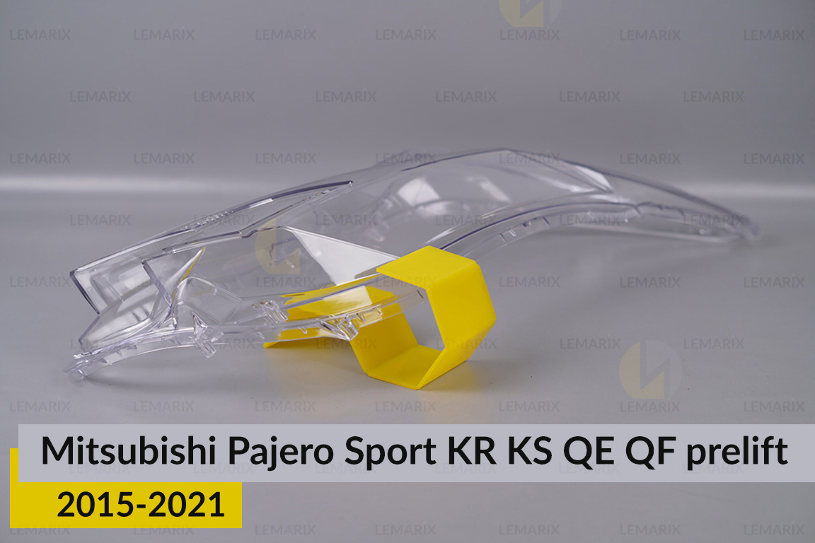 Скло фари Mitsubishi Pajero Sport KR KS QE QF (2015-2021) дорест праве