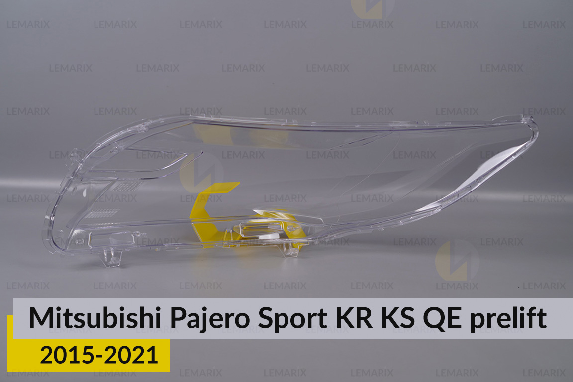 Стекло фары Mitsubishi Pajero Sport KR KS QE QF (2015-2021) дорест правое