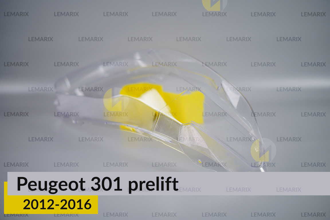 Стекло фары Peugeot 301 (2012-2016) дорест правое