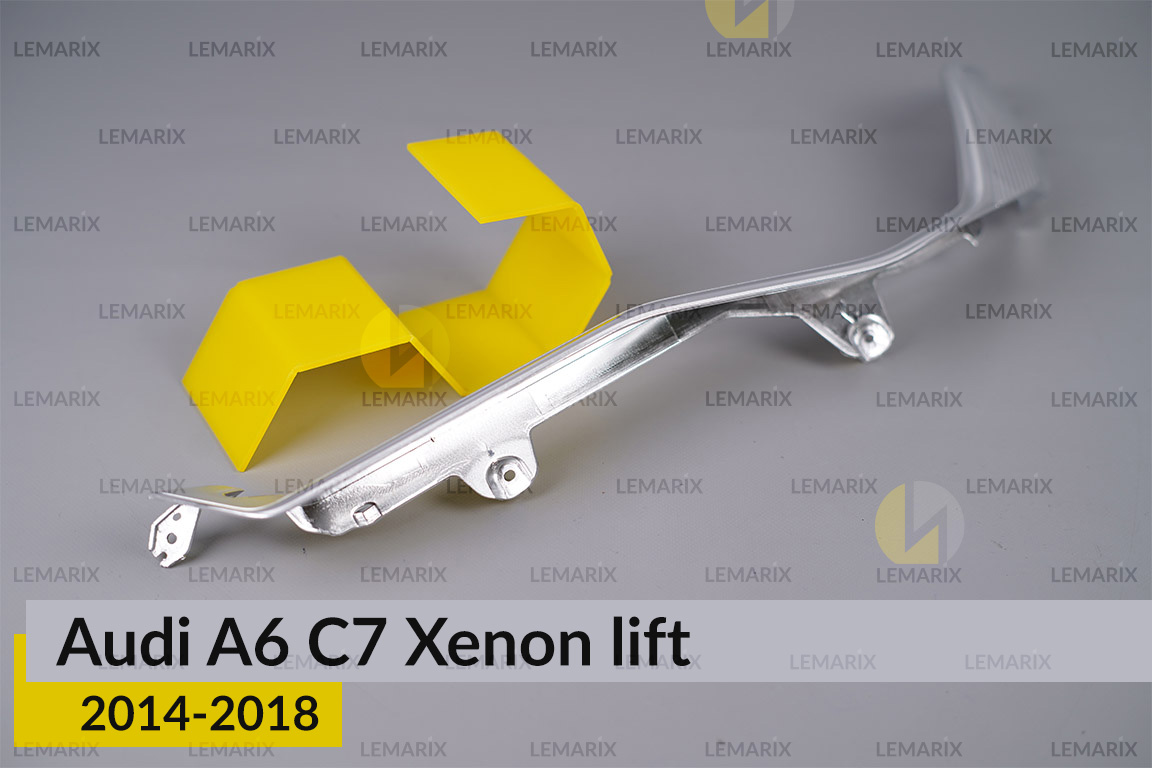 Хромированная декоративная маска нижняя Audi A6 C7 Xenon (2014-2018) рест левая