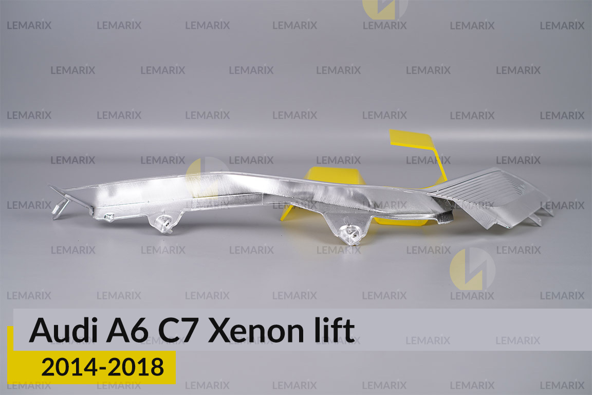 Хромированная декоративная маска нижняя Audi A6 C7 Xenon (2014-2018) рест левая