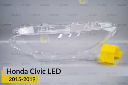 Скло фари Honda Civic LED (2015-2019) ліве