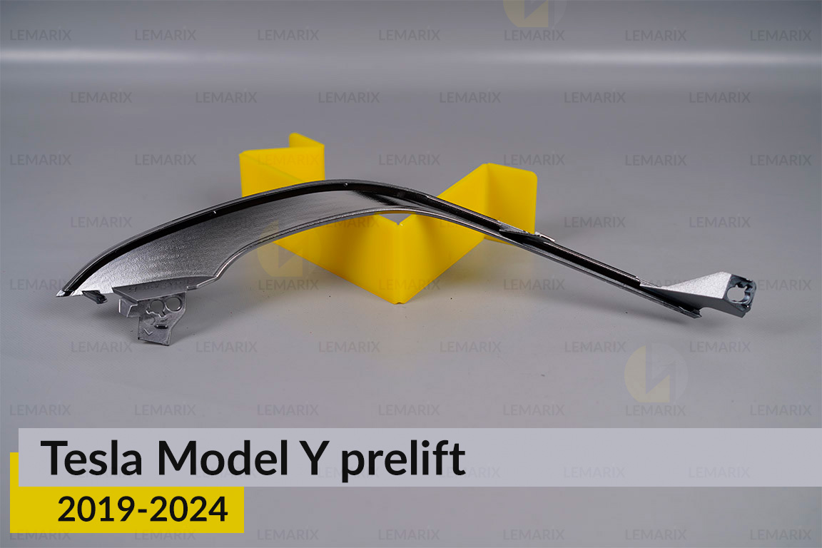 Хромована декоративна маска верхня Tesla Model Y (2019-2024) дорест ліва