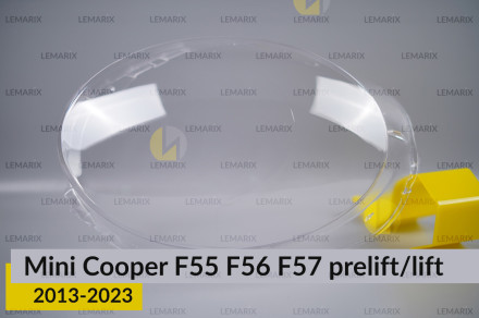 Скло фари Mini Cooper Hatch Cabrio F55 F56 F57 (2013-2023) дорест/рест ліве