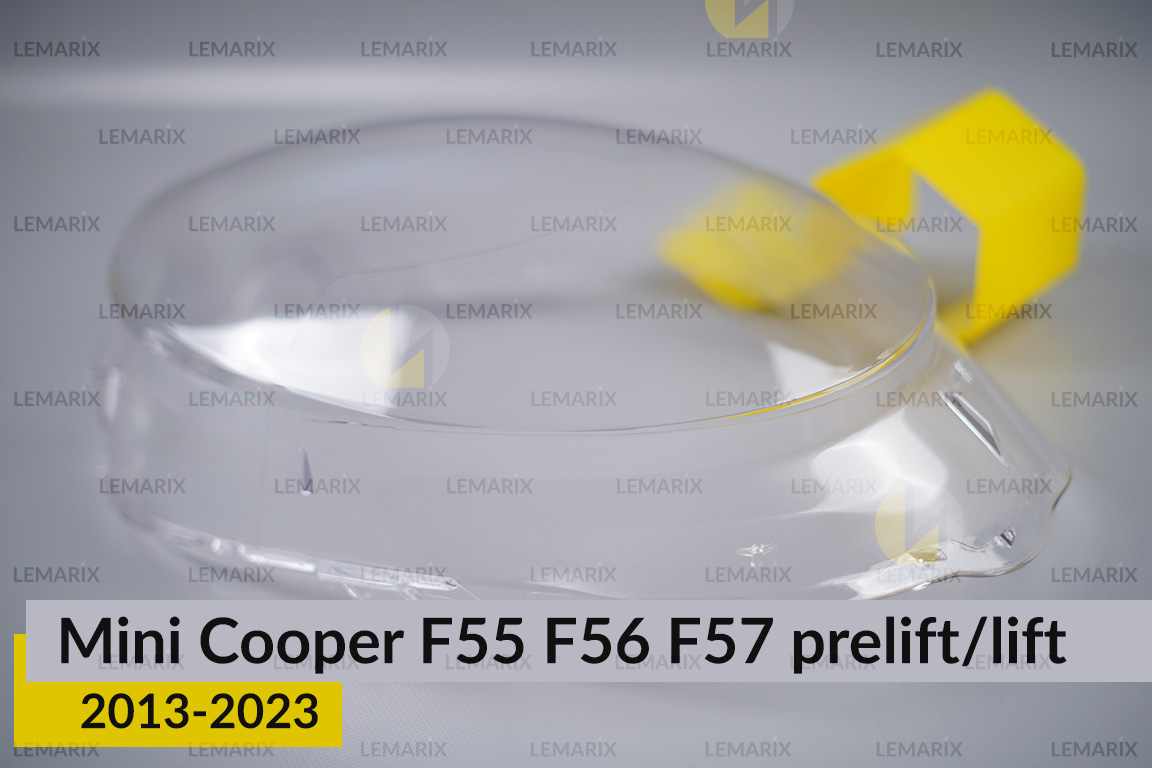 Скло фари Mini Cooper Hatch Cabrio F55 F56 F57 (2013-2023) дорест/рест ліве