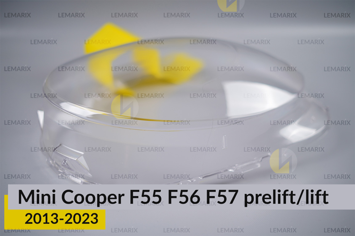 Скло фари Mini Cooper Hatch Cabrio F55 F56 F57 (2013-2023) дорест/рест ліве