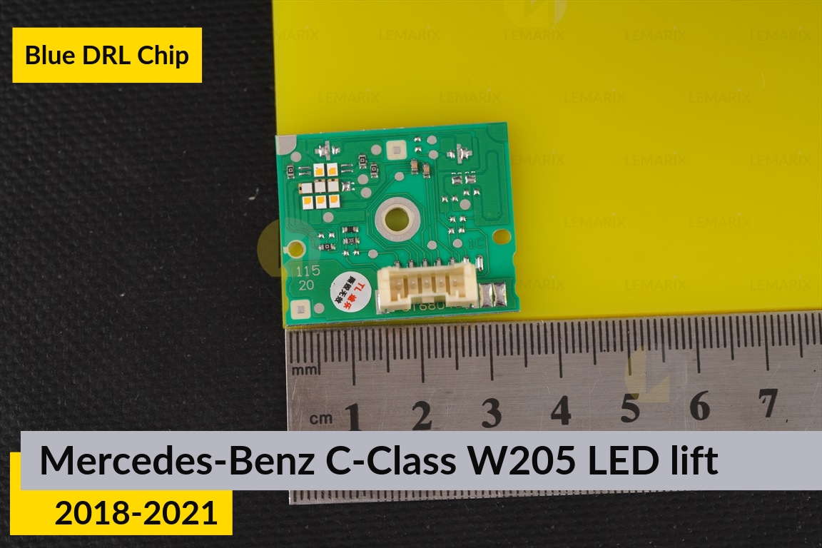 Сині LED DRL чіпи дхо плата Mercedes-Benz C-Class W205 LED (2018-2021) рест (2 шт.)