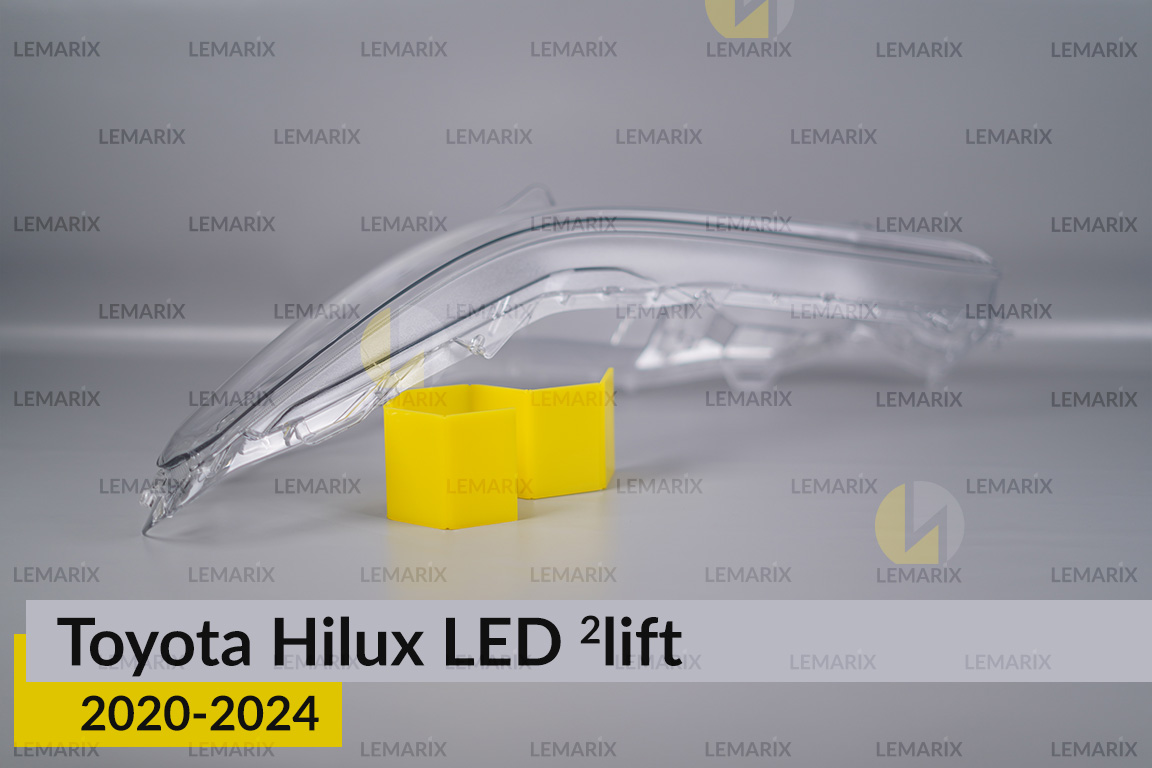 Скло фари Toyota Hilux LED (2020-2024) 2 рест ліве