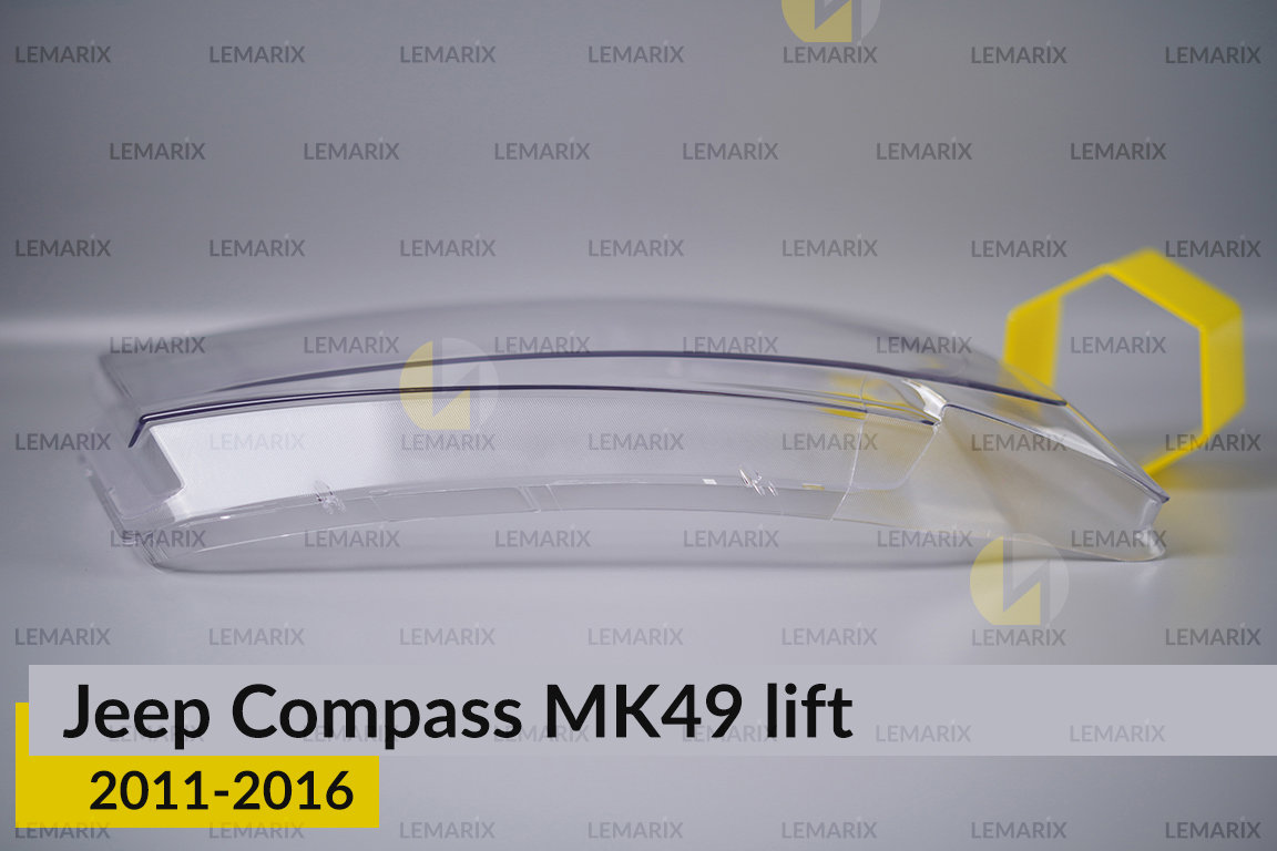 Скло фари Jeep Compass (2011-2016) рест праве