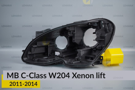 Корпус фари Mercedes-Benz C-Class W204 Xenon (2011-2014) рест лівий