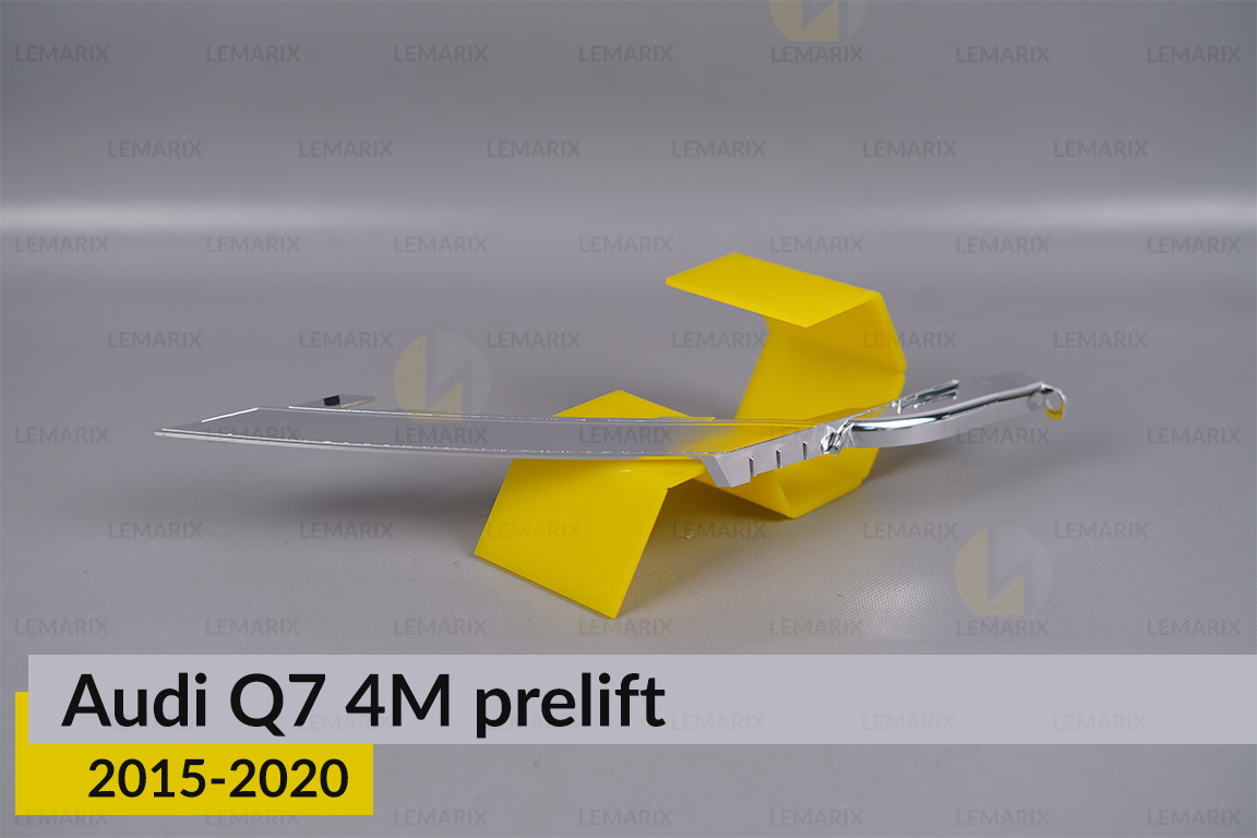 Хромированный декор внешнего световода верхний Audi Q7 4M (2015-2020) дорест левый