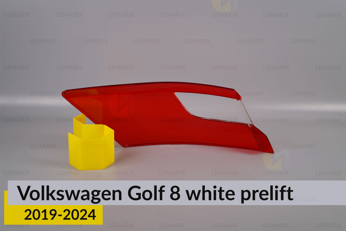 Скло заднього ліхтаря зовнішнє в крилі VW Volkswagen Golf 8 white (2019-2024) дорест праве