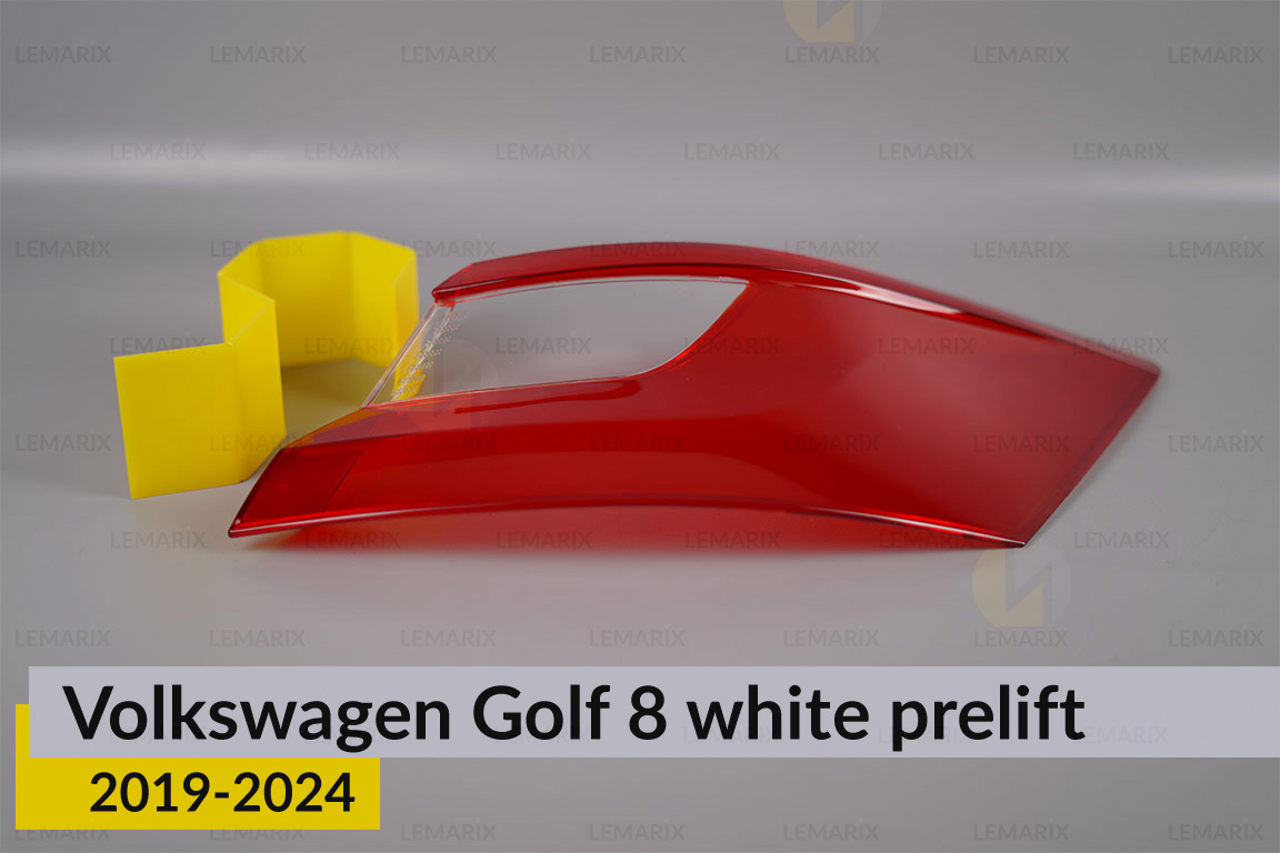 Скло заднього ліхтаря зовнішнє в крилі VW Volkswagen Golf 8 white (2019-2024) дорест праве