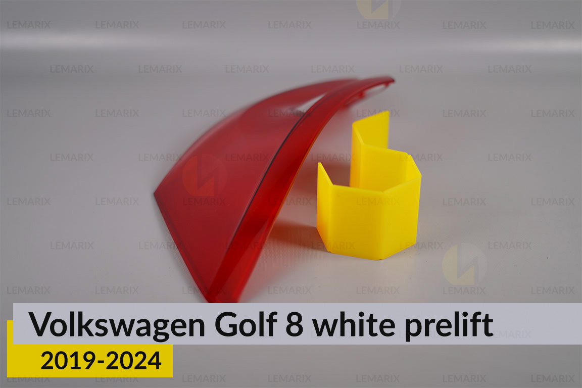 Скло заднього ліхтаря зовнішнє в крилі VW Volkswagen Golf 8 white (2019-2024) дорест праве