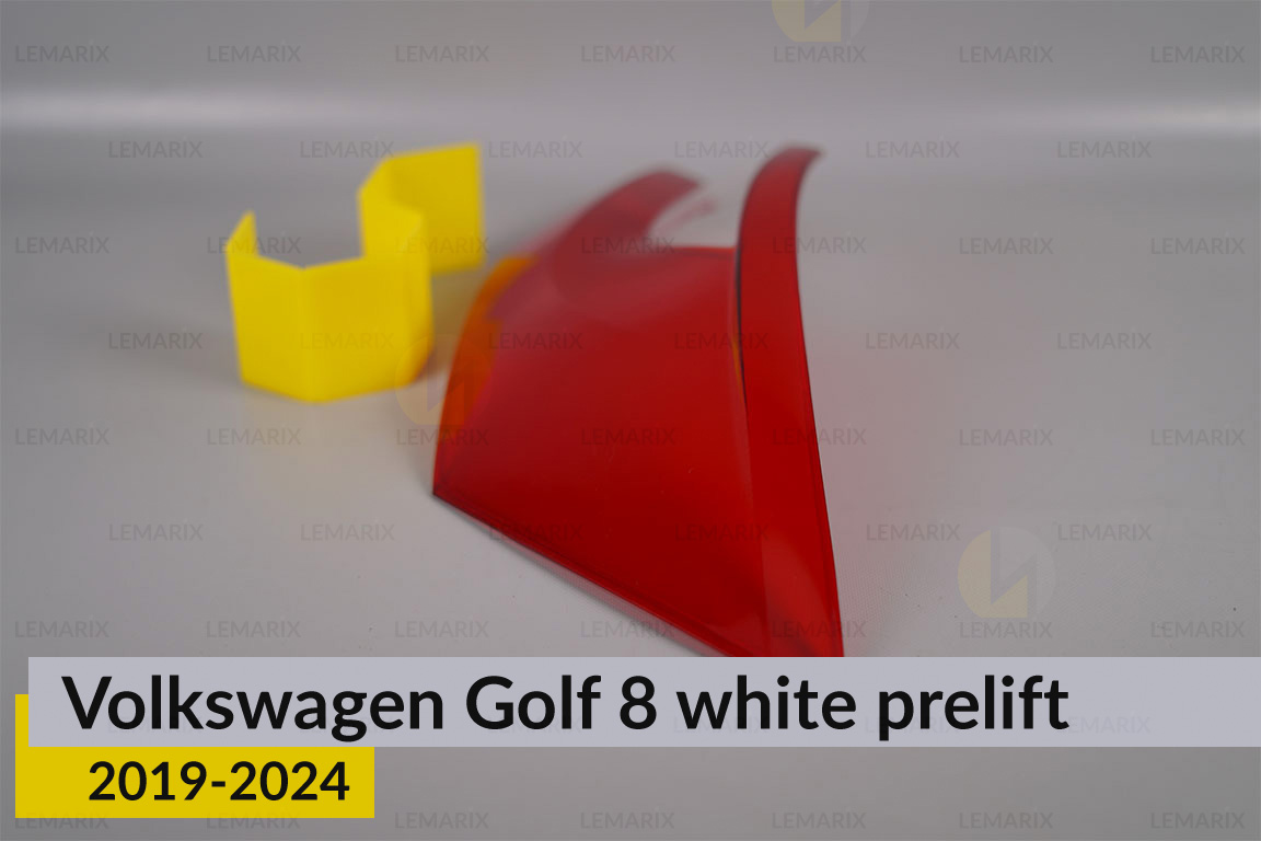 Скло заднього ліхтаря зовнішнє в крилі VW Volkswagen Golf 8 white (2019-2024) дорест праве