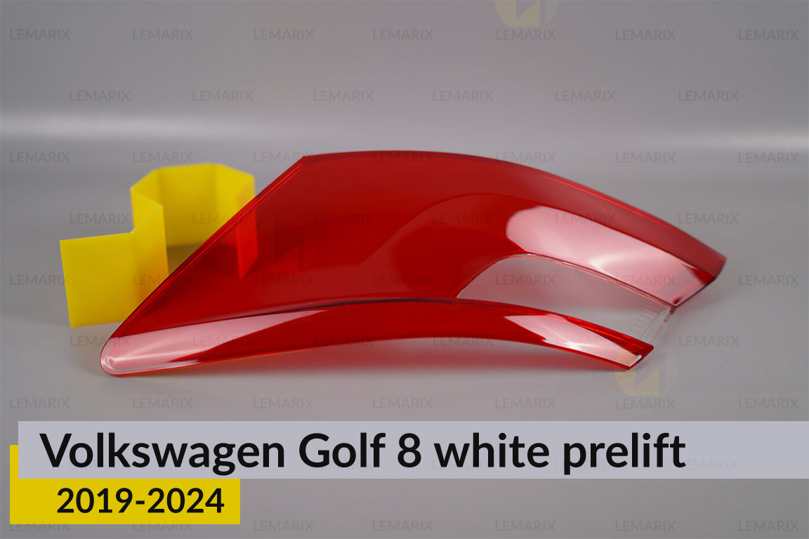 Скло заднього ліхтаря зовнішнє в крилі VW Volkswagen Golf 8 white (2019-2024) дорест праве