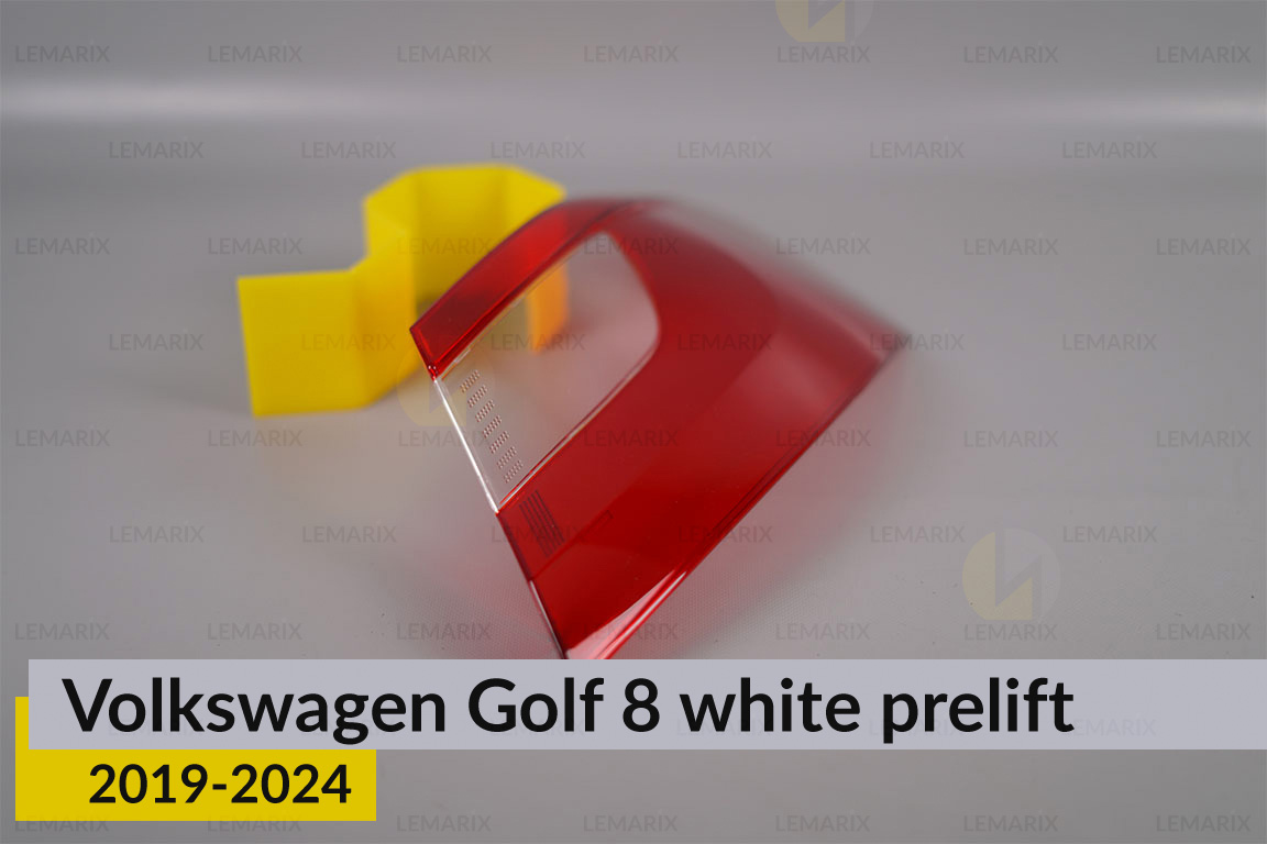 Скло заднього ліхтаря зовнішнє в крилі VW Volkswagen Golf 8 white (2019-2024) дорест праве