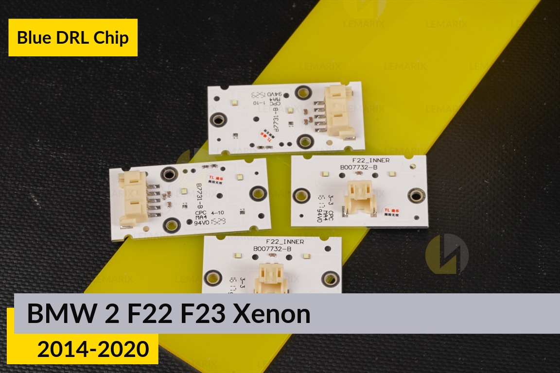 Сині LED DRL чіпи дхо плата BMW 2 F22 F23 Xenon (2014-2020) (4 шт.)