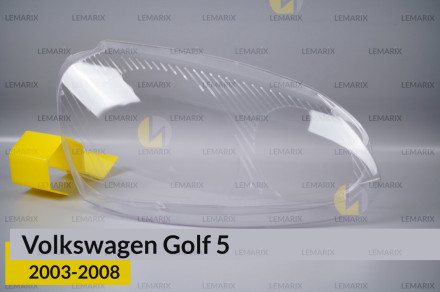 Скло фари VW Volkswagen Golf 5 (2003-2008) праве