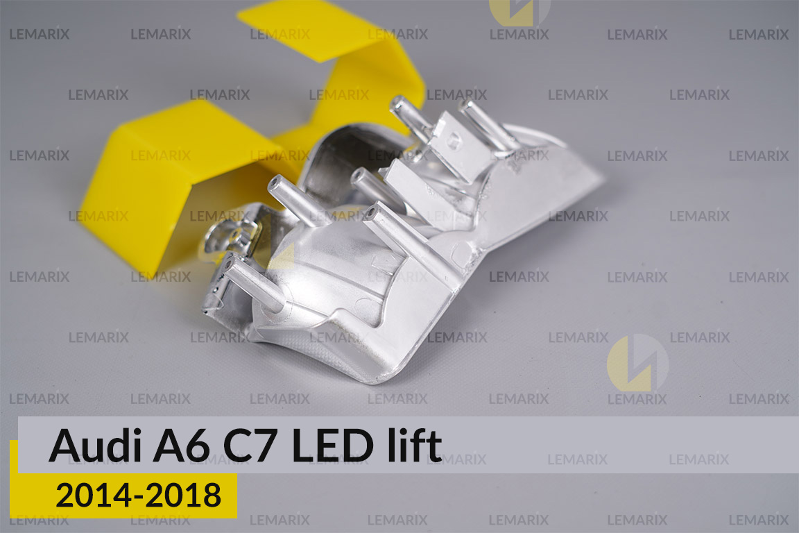 Хромований відбивач дальнього світла Audi A6 C7 LED (2014-2018) рест правий