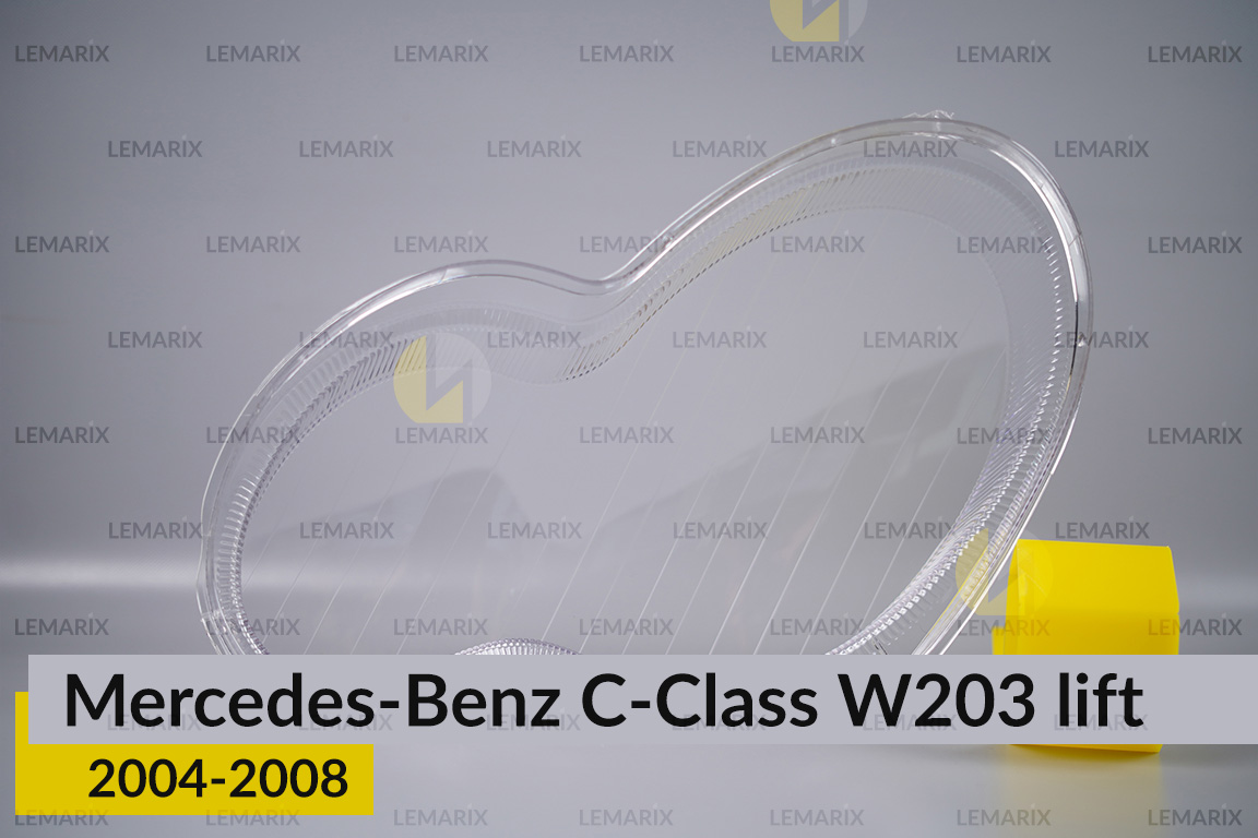 Скло фари Mercedes-Benz C-Class W203 (2004-2008) рест праве