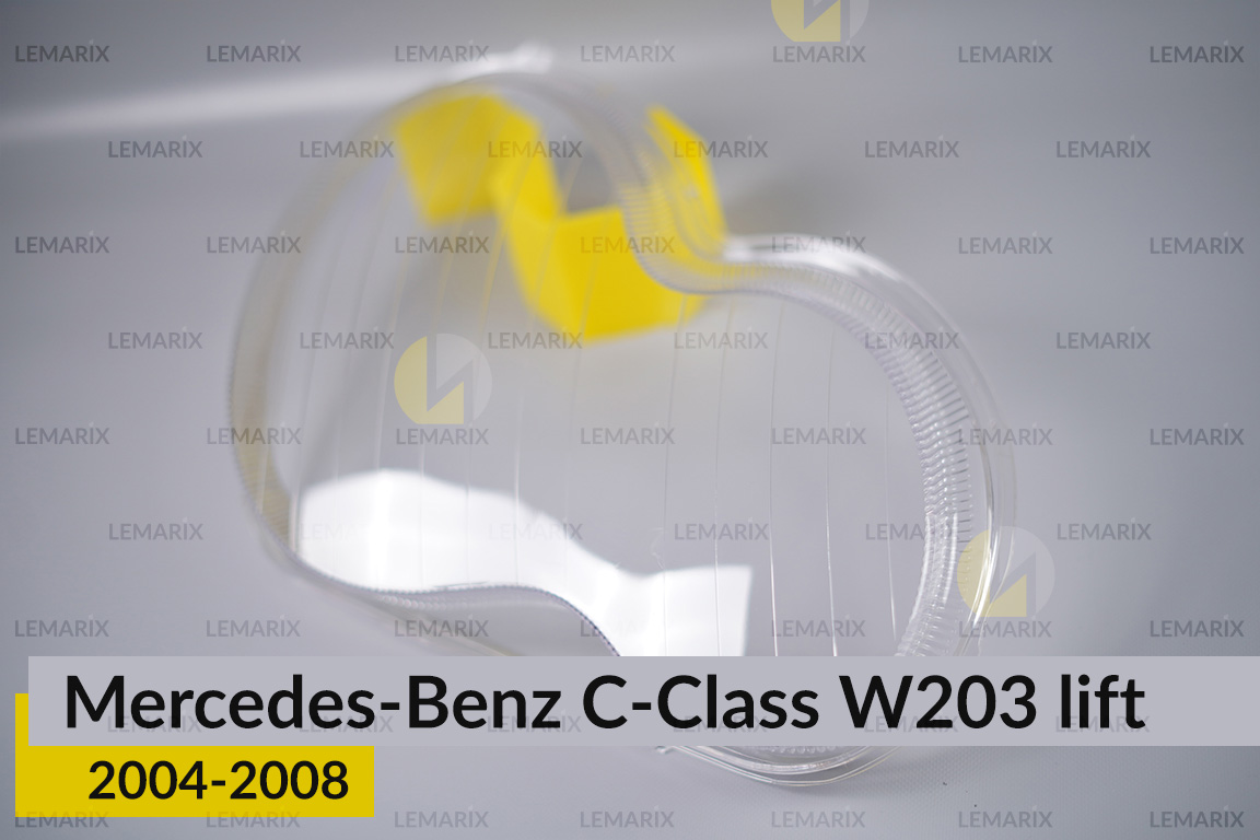 Скло фари Mercedes-Benz C-Class W203 (2004-2008) рест праве
