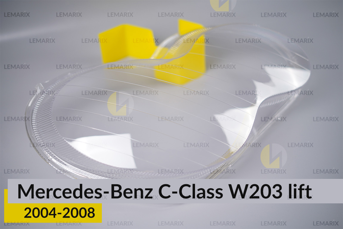 Скло фари Mercedes-Benz C-Class W203 (2004-2008) рест праве