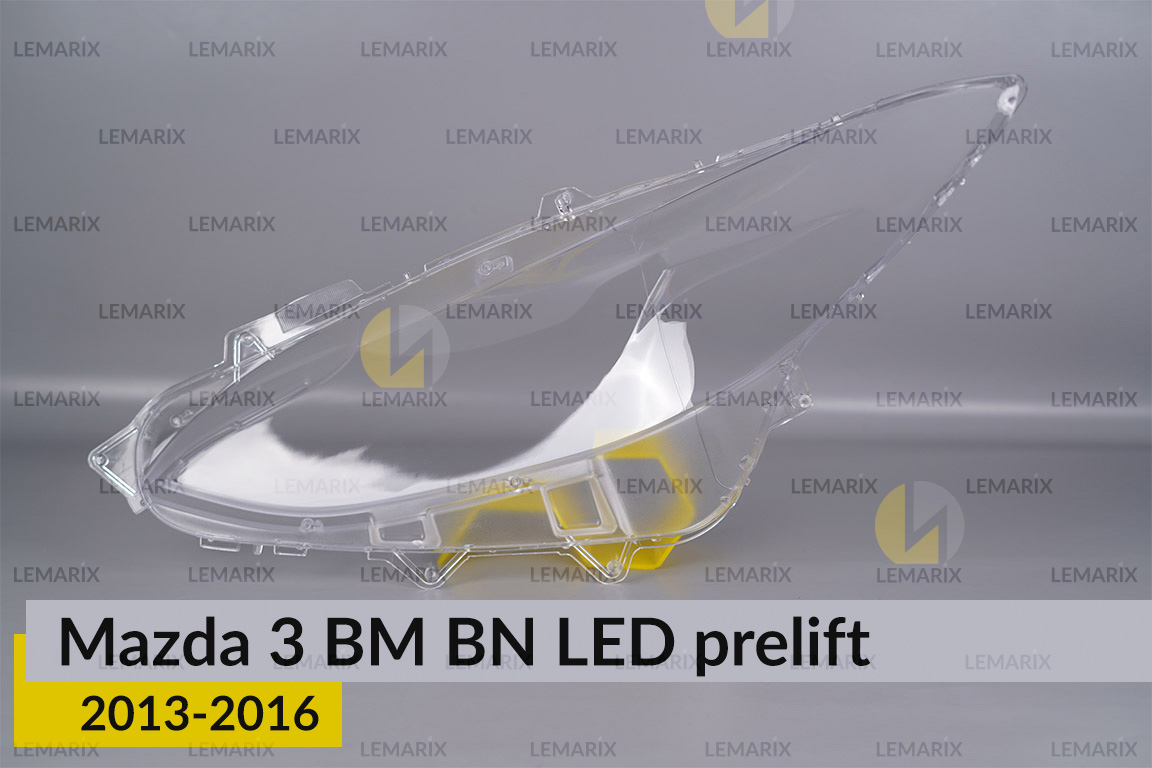 Скло фари Mazda 3 BM BN LED (2013-2016) дорест праве